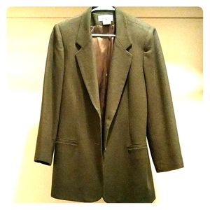 Vintage 100% wool coat army green